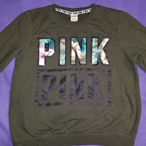 PINK Victoria Secret  Olive Crew